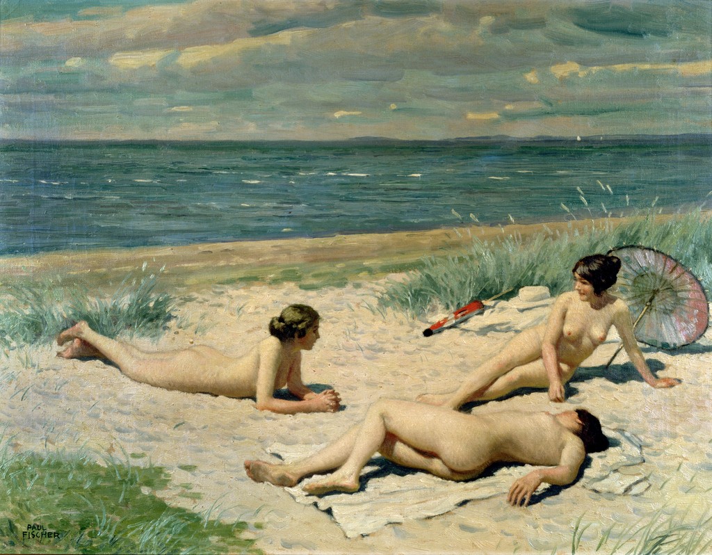 Bathers on a beach", 1916 Государственный художественный музей, Копенг...